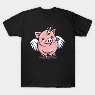 Funny pig unicorn tshirt  - gift for men women kids T-Shirt